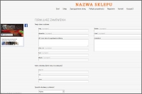 standardowy formularz zamówienia i adresu dostawy - strony z funkcją sprzedaży