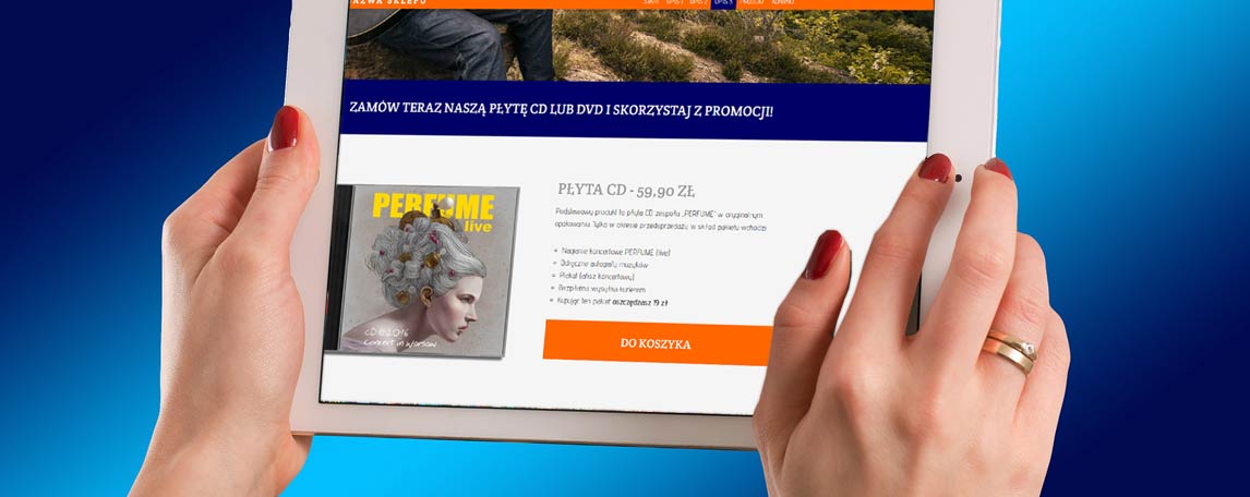 przykład działania witryny z możliwością sprzedaży na stronie